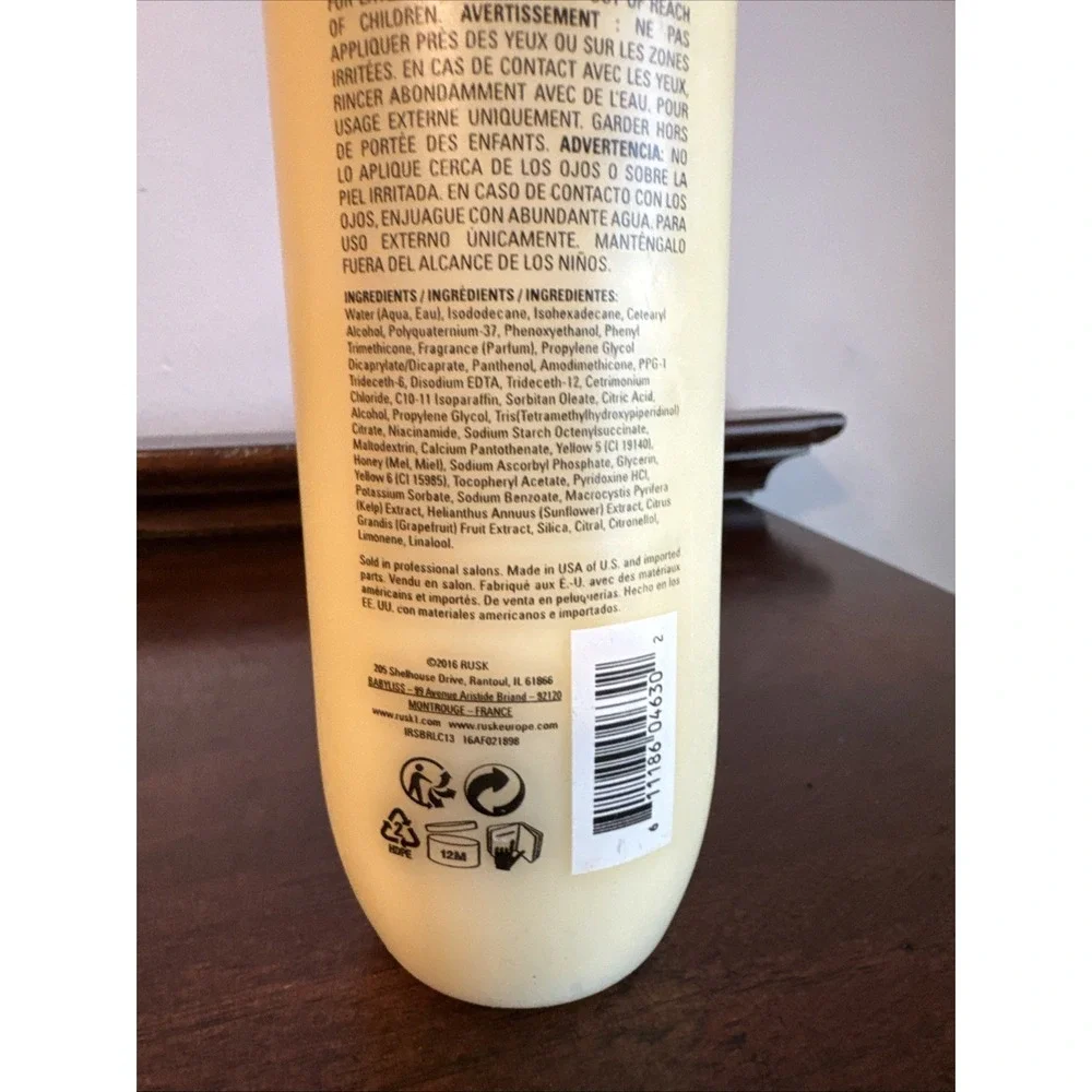Rusk Sensories Brilliance Color Protecting Leave In Conditioner Honey 13.5 Oz
